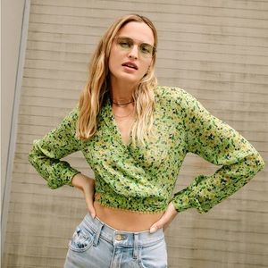 FAVORITE DAUGHTER THE LOVER TOP - Green Floral